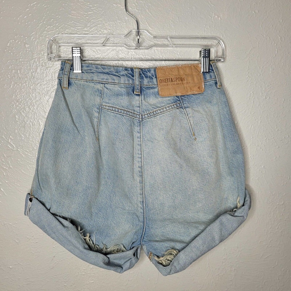 NWT One Teaspoon Kansas Street Walker Shorts 80s High Waist Denim Shorts sz 23 - Picture 5 of 9